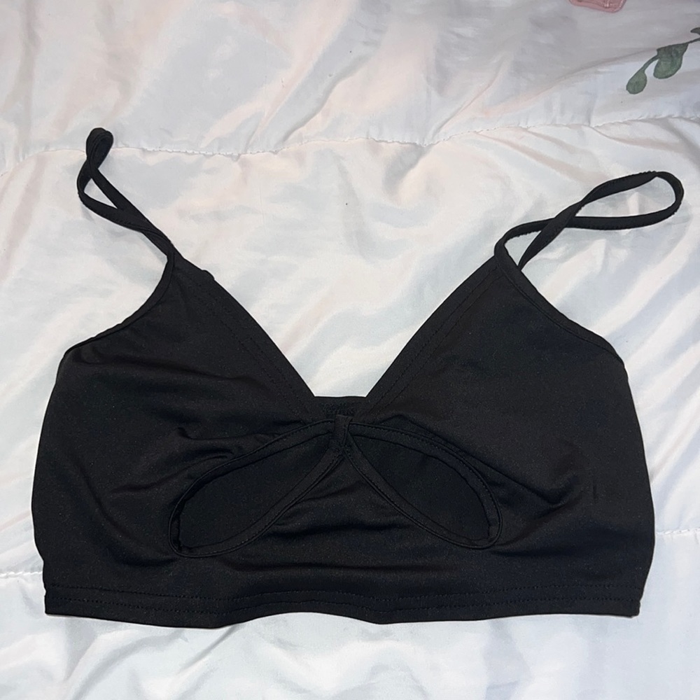 SHEIN Black Cropped Top | Size XS